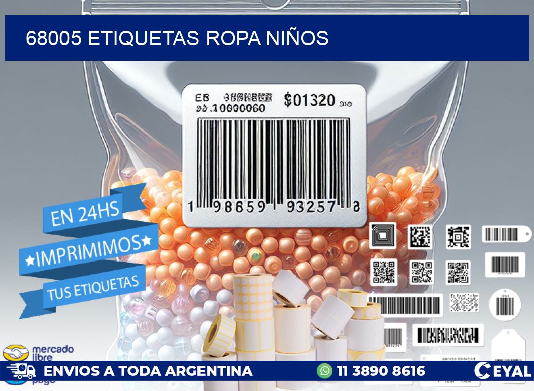 68005 ETIQUETAS ROPA NIÑOS