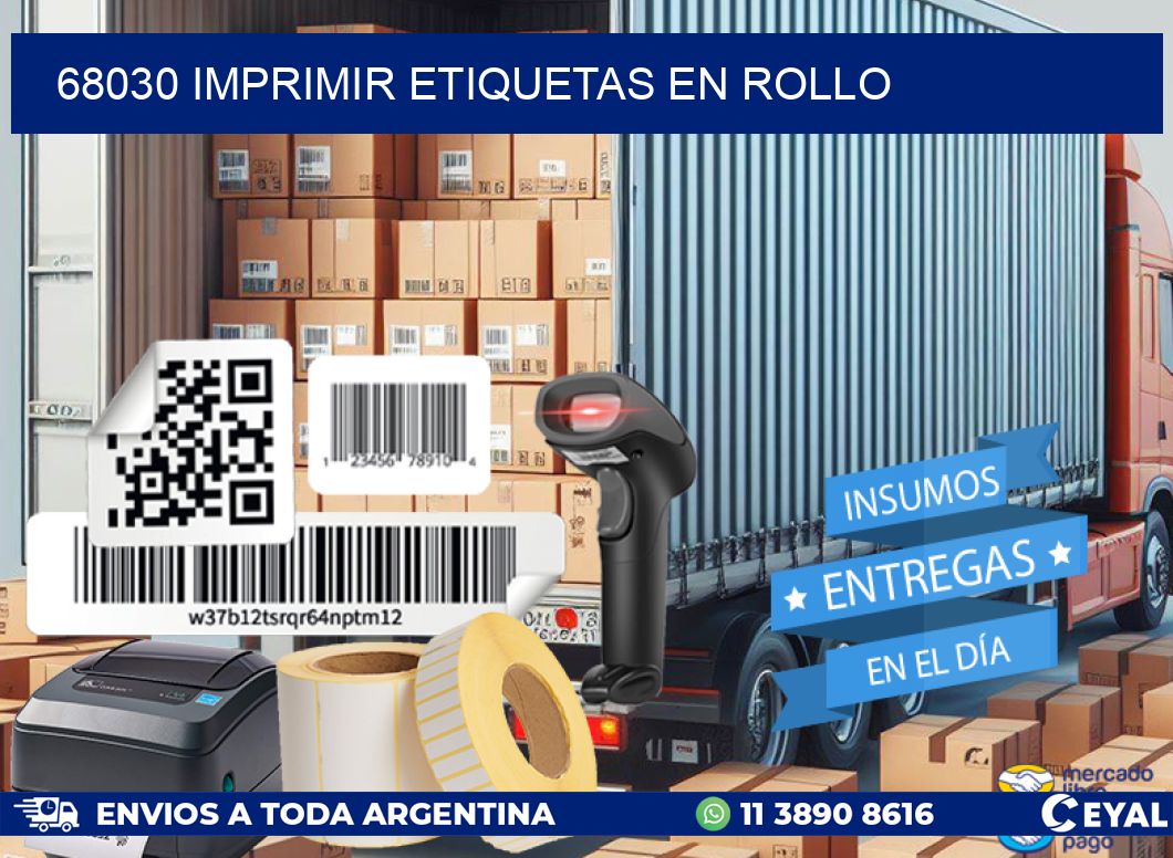 68030 imprimir etiquetas en rollo