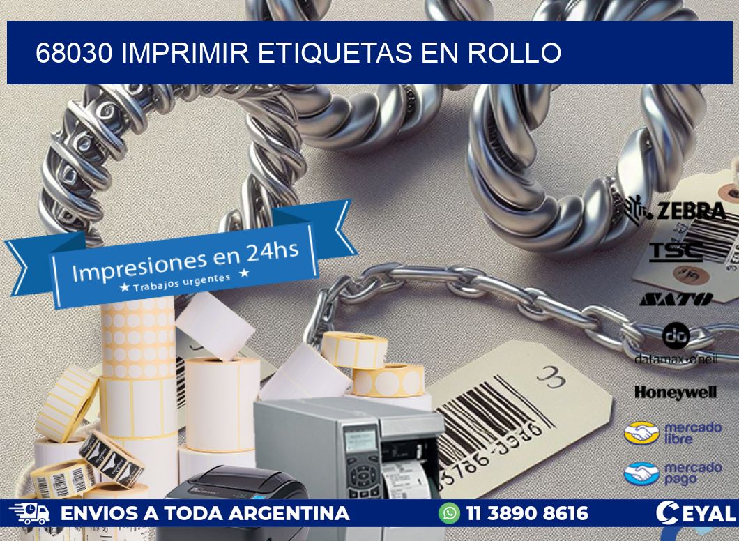 68030 imprimir etiquetas en rollo