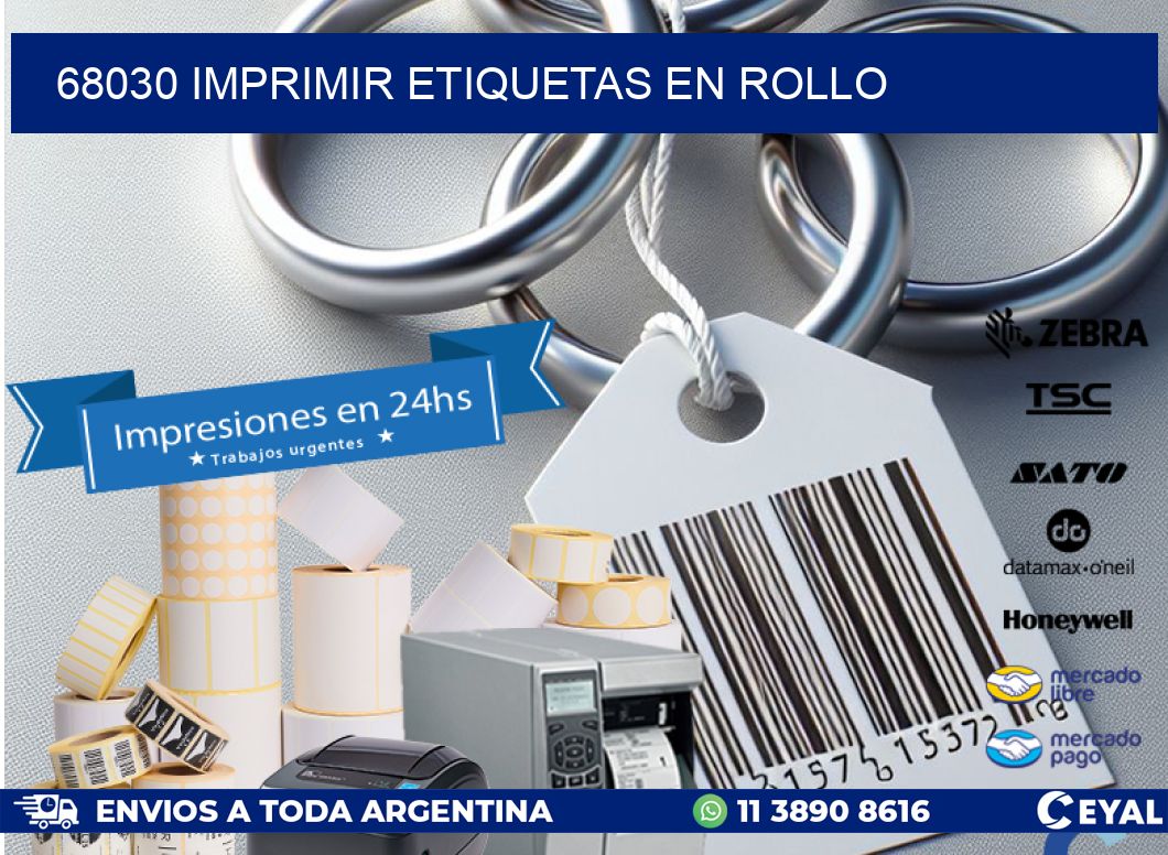 68030 imprimir etiquetas en rollo