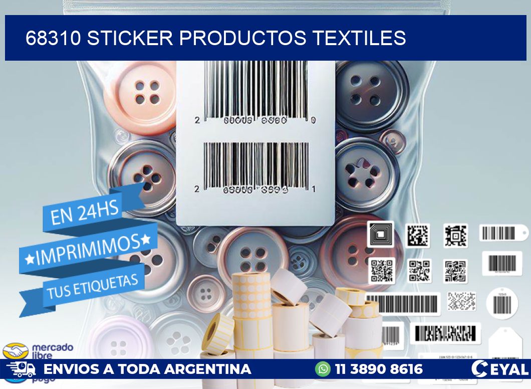 68310 STICKER PRODUCTOS TEXTILES