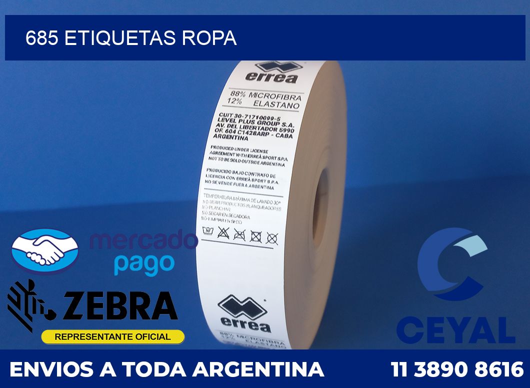 685 ETIQUETAS ROPA