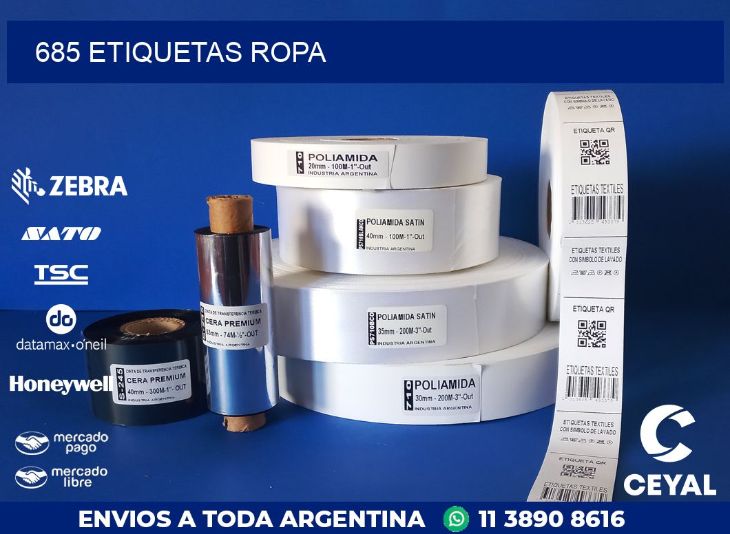 685 ETIQUETAS ROPA