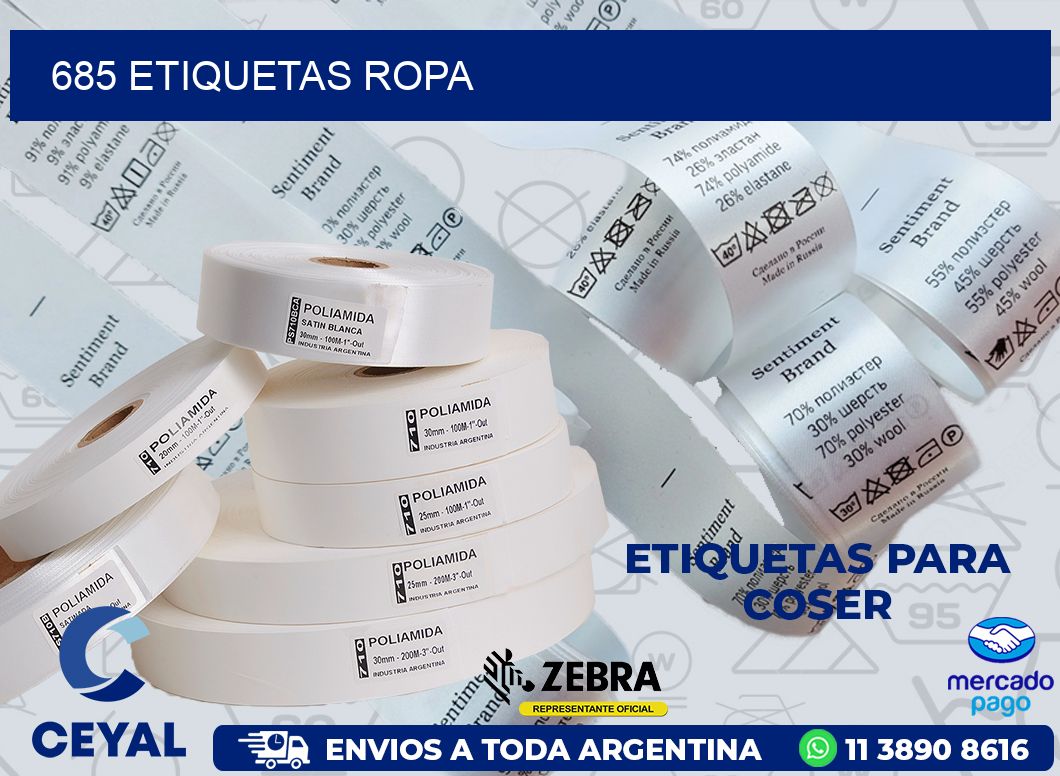 685 ETIQUETAS ROPA