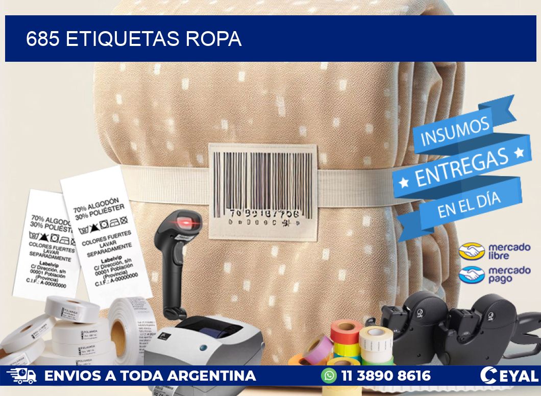 685 ETIQUETAS ROPA