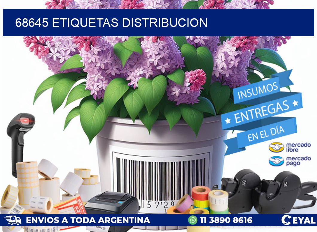68645 etiquetas distribucion