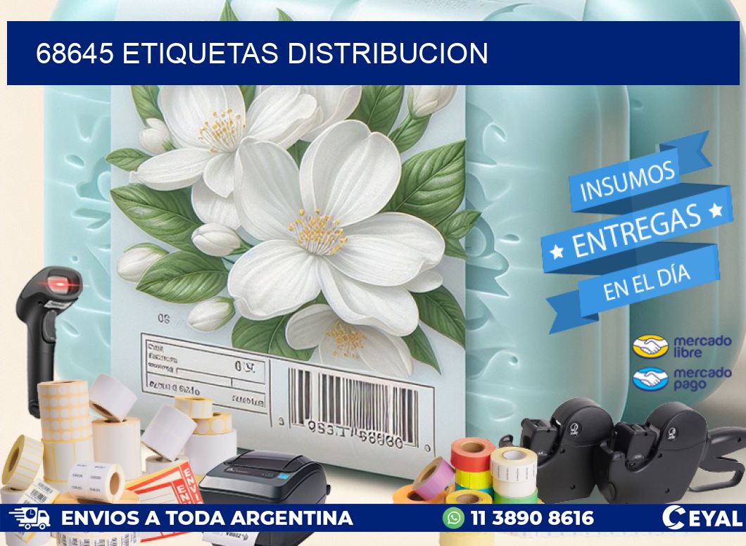 68645 etiquetas distribucion