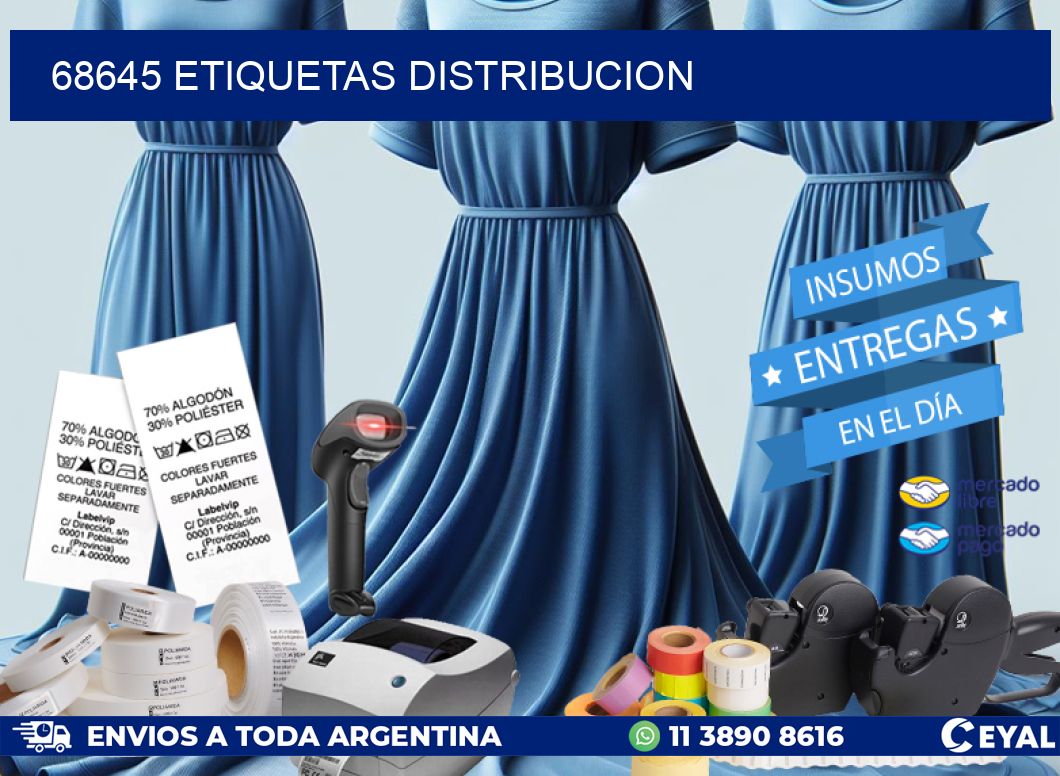68645 etiquetas distribucion
