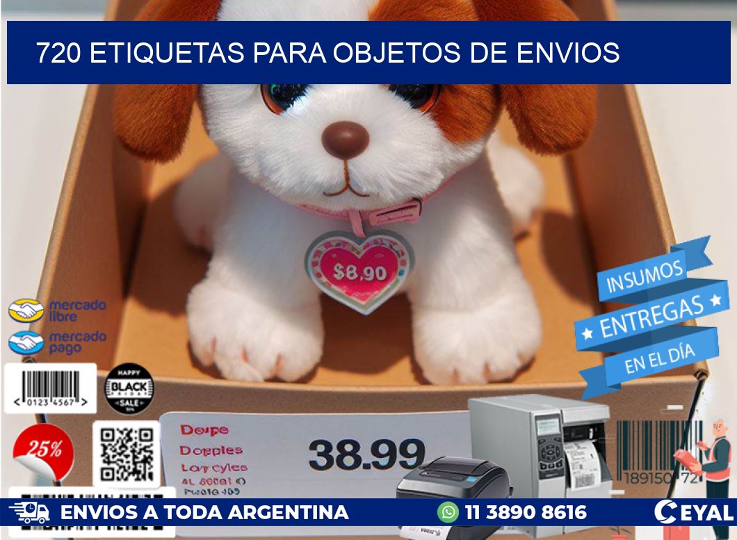 720 Etiquetas para objetos de envios