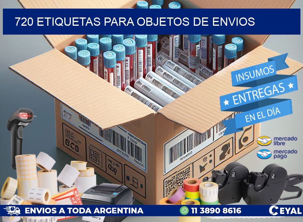 720 Etiquetas para objetos de envios