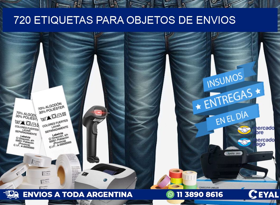 720 Etiquetas para objetos de envios