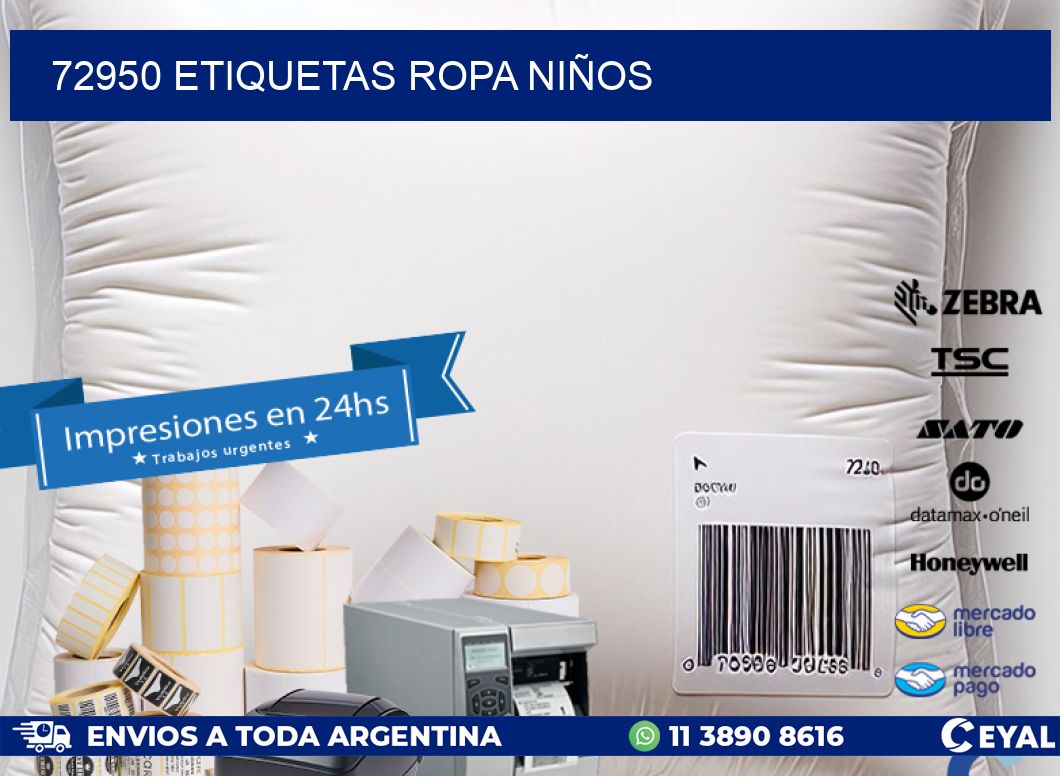 72950 ETIQUETAS ROPA NIÑOS