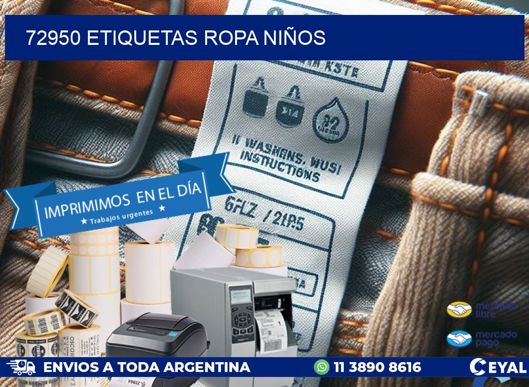 72950 ETIQUETAS ROPA NIÑOS