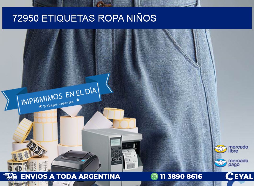 72950 ETIQUETAS ROPA NIÑOS