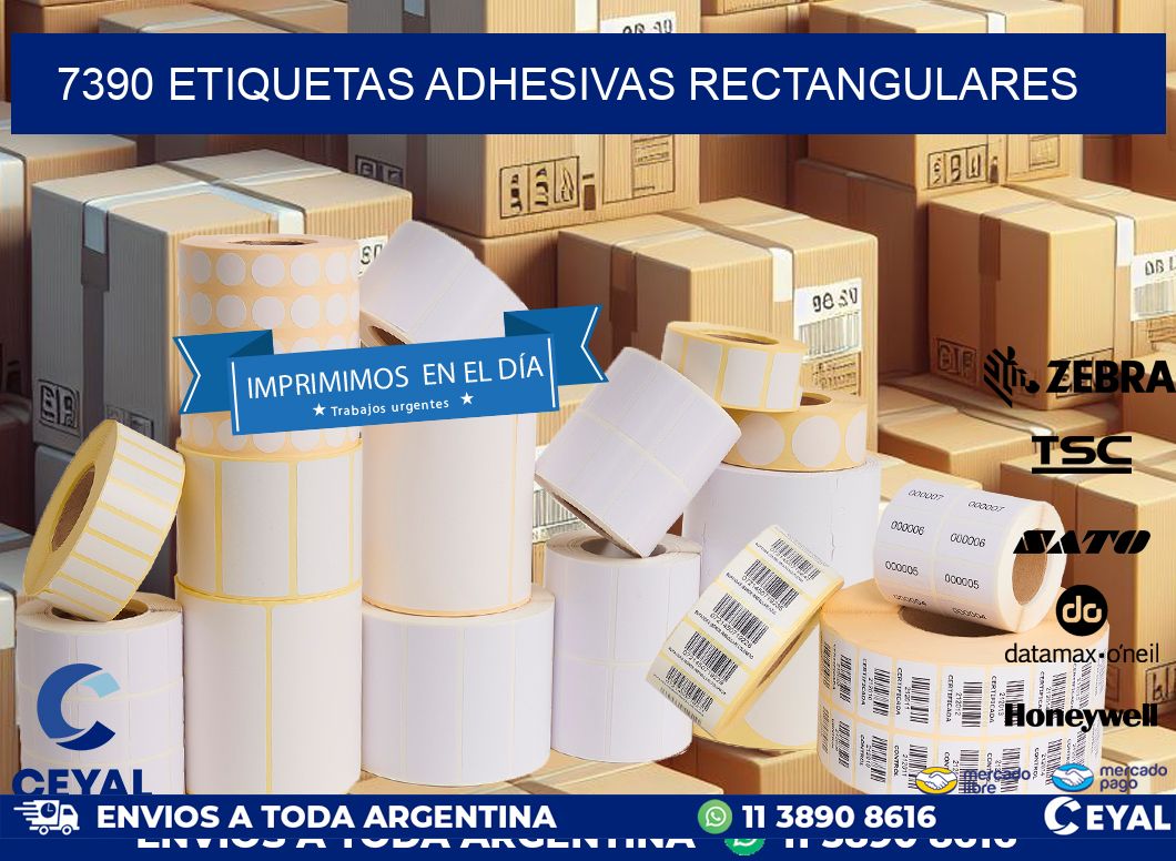 7390 ETIQUETAS ADHESIVAS RECTANGULARES