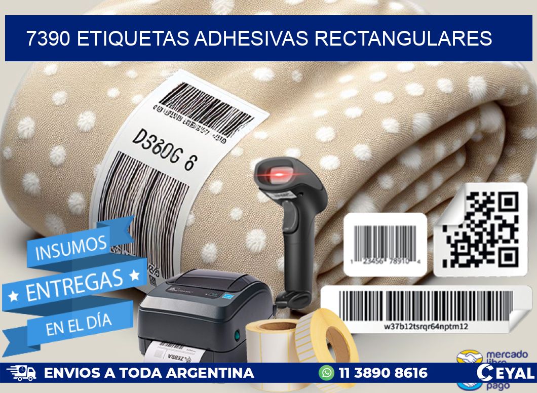 7390 ETIQUETAS ADHESIVAS RECTANGULARES