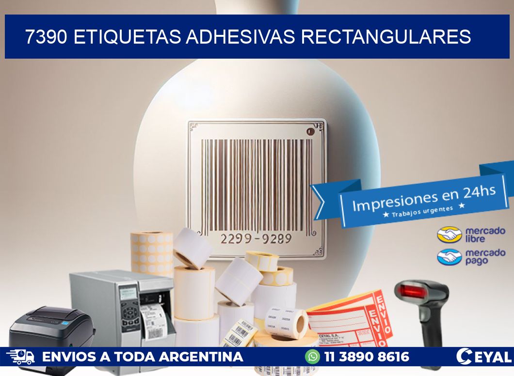 7390 ETIQUETAS ADHESIVAS RECTANGULARES