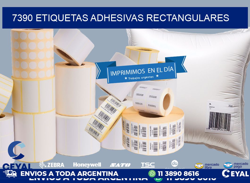 7390 ETIQUETAS ADHESIVAS RECTANGULARES