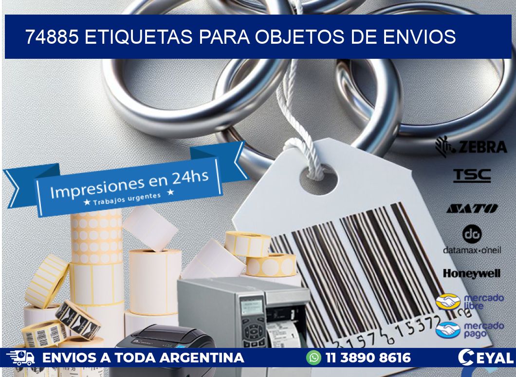 74885 etiquetas para objetos de envios