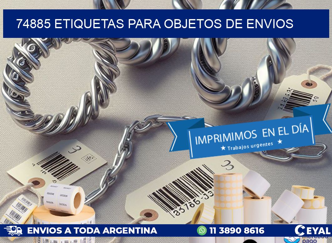 74885 etiquetas para objetos de envios