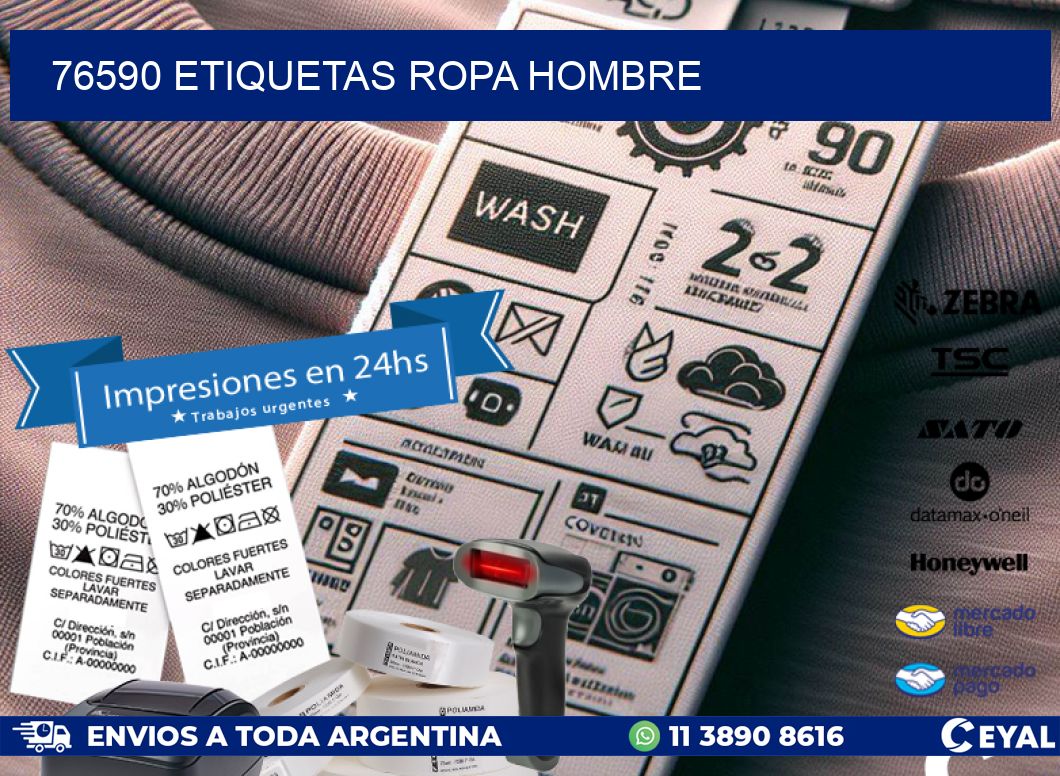 76590 ETIQUETAS ROPA HOMBRE