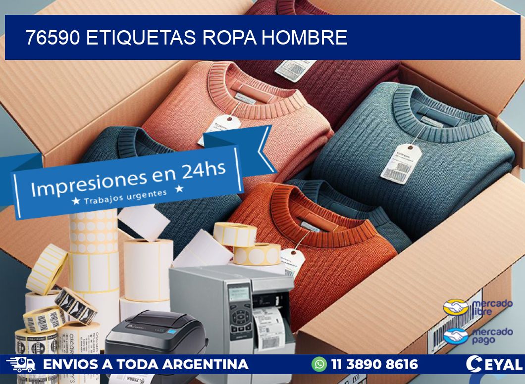 76590 ETIQUETAS ROPA HOMBRE