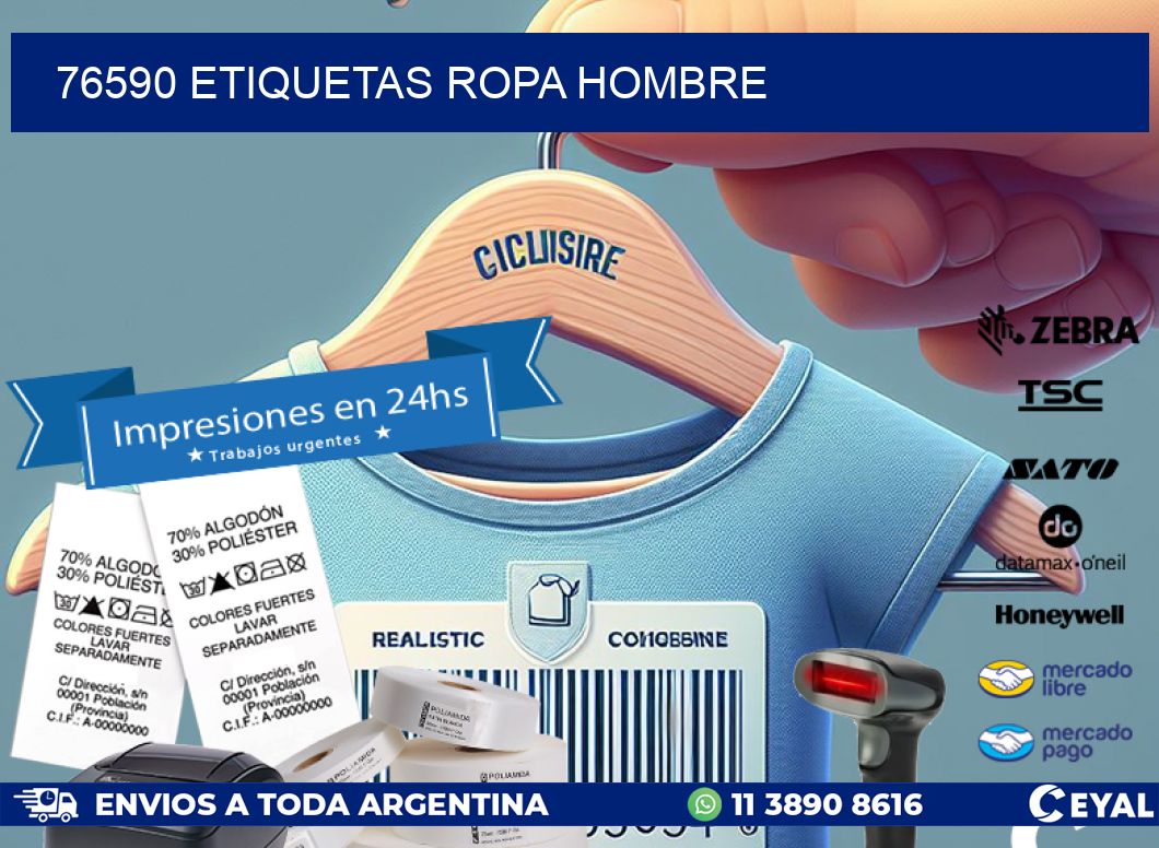 76590 ETIQUETAS ROPA HOMBRE