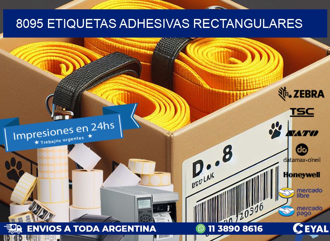 8095 ETIQUETAS ADHESIVAS RECTANGULARES