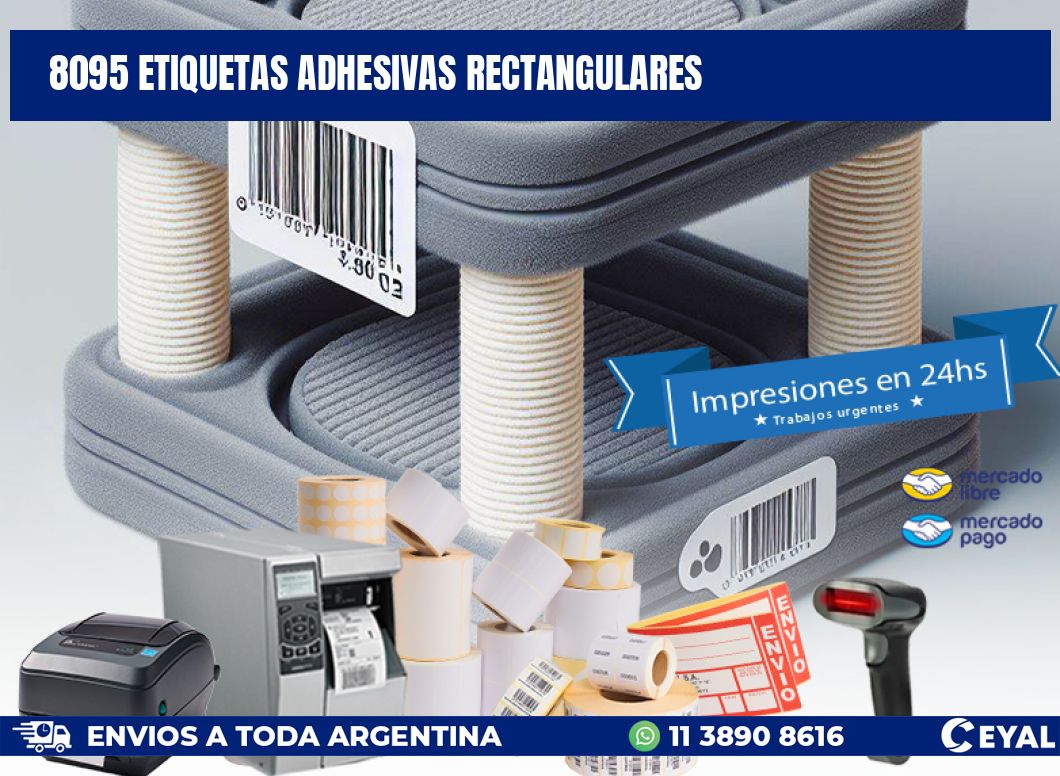 8095 ETIQUETAS ADHESIVAS RECTANGULARES