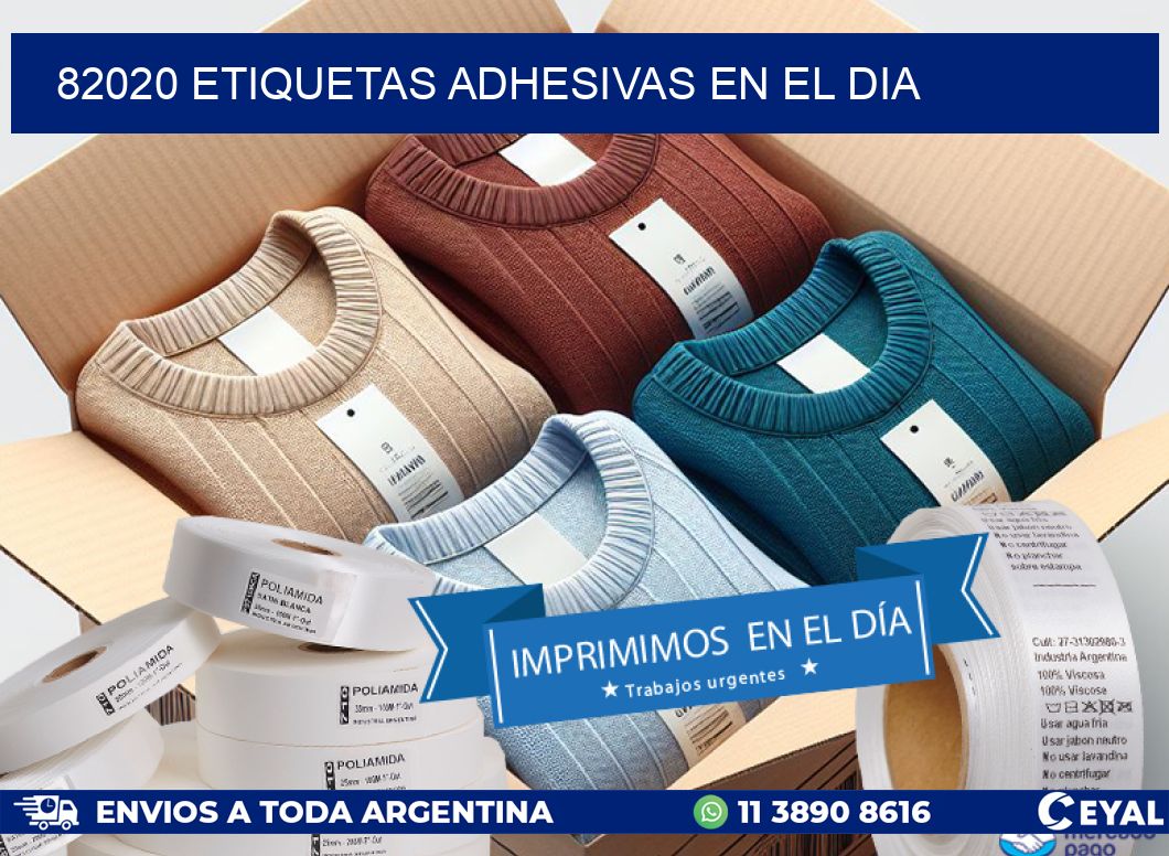 82020 etiquetas adhesivas en el dia