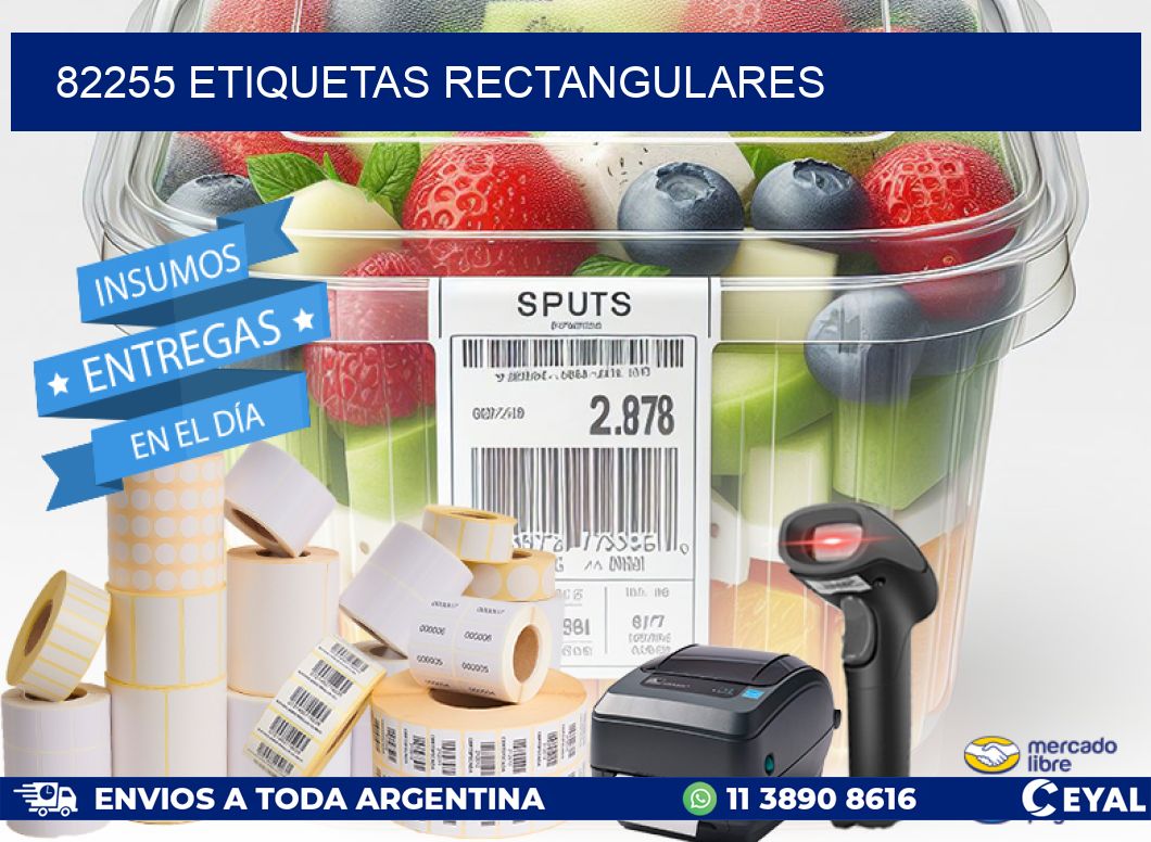 82255 etiquetas rectangulares