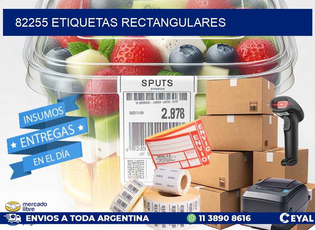 82255 etiquetas rectangulares