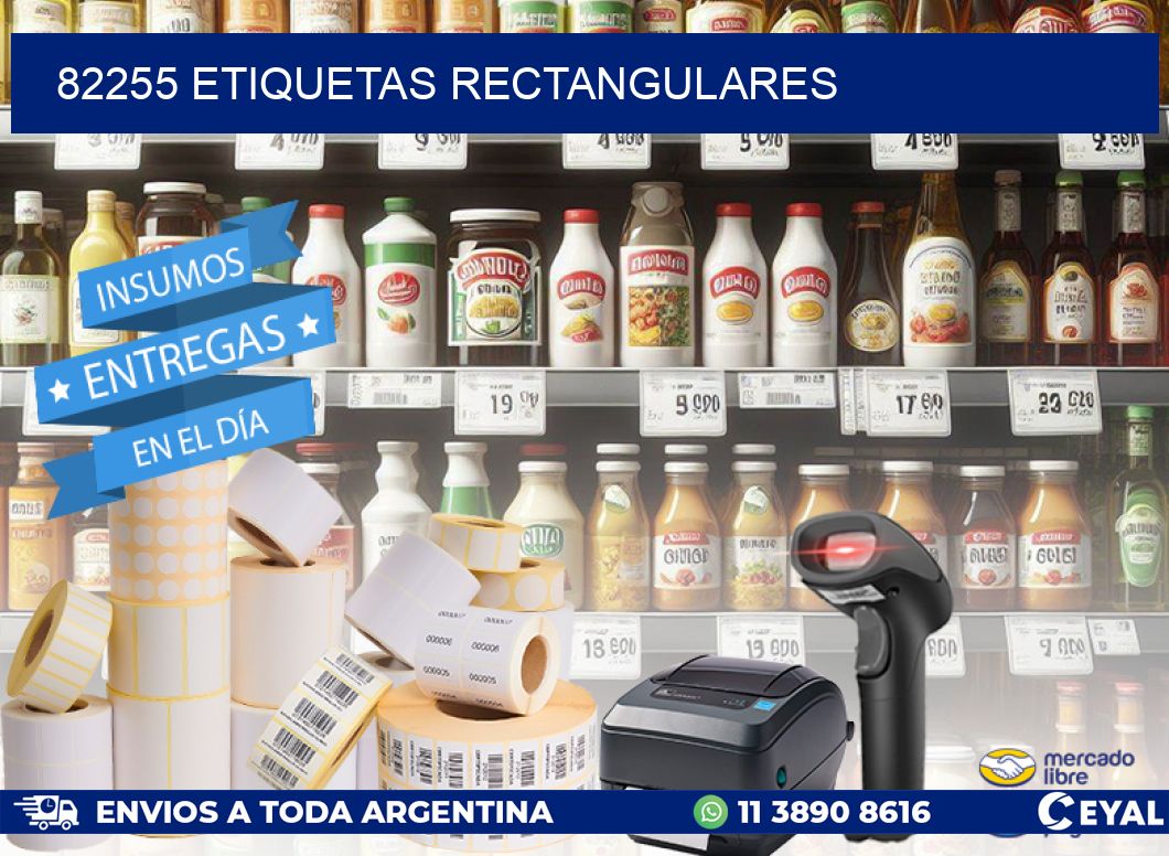82255 etiquetas rectangulares