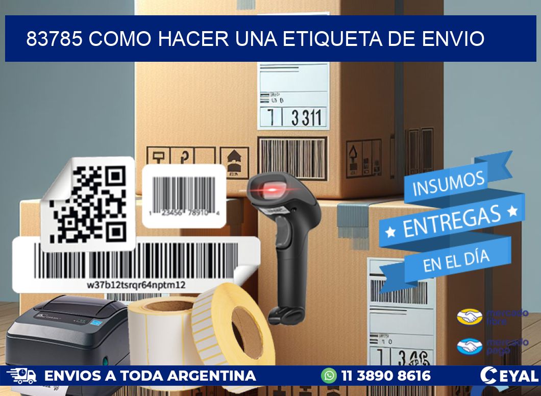 83785 como hacer una etiqueta de envio