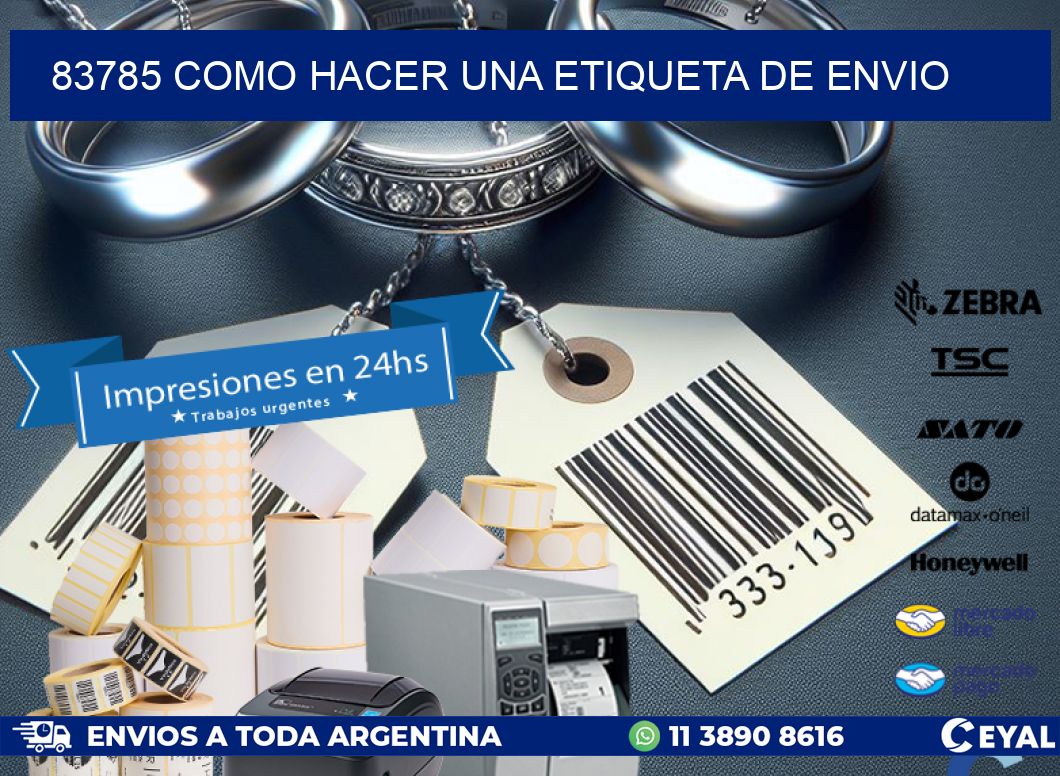 83785 como hacer una etiqueta de envio