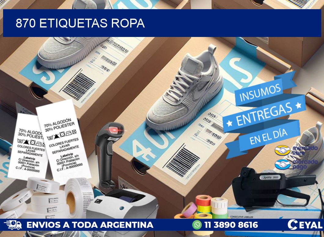 870 ETIQUETAS ROPA