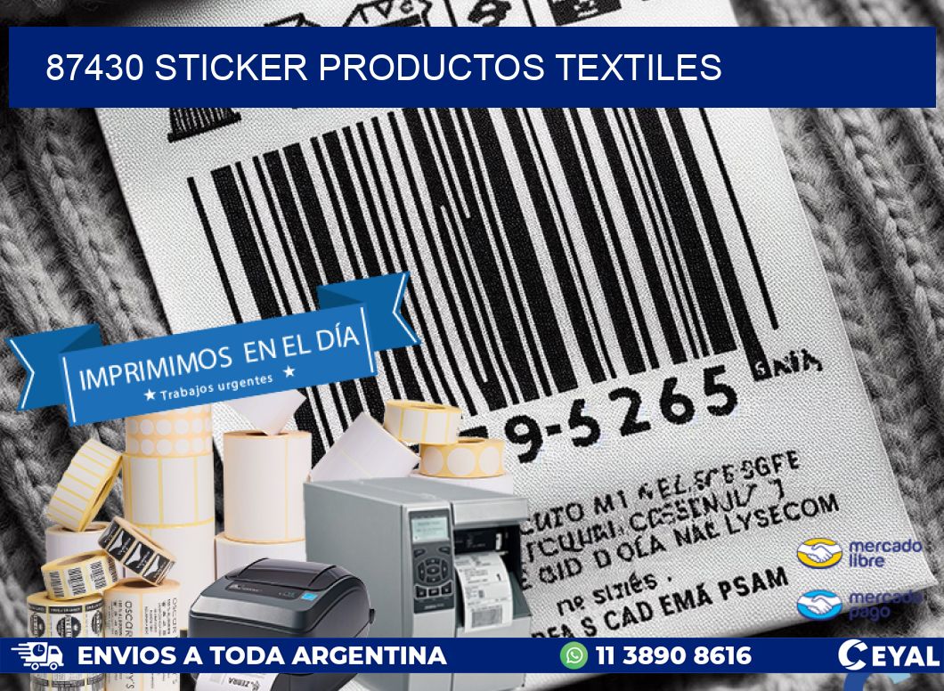 87430 STICKER PRODUCTOS TEXTILES