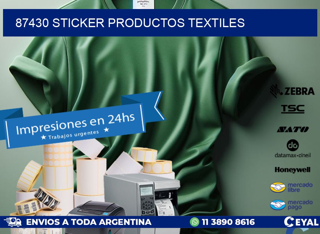 87430 STICKER PRODUCTOS TEXTILES