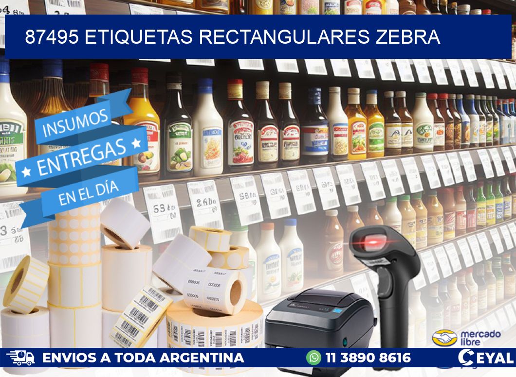 87495 etiquetas rectangulares zebra