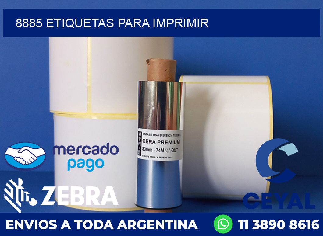8885 ETIQUETAS PARA IMPRIMIR