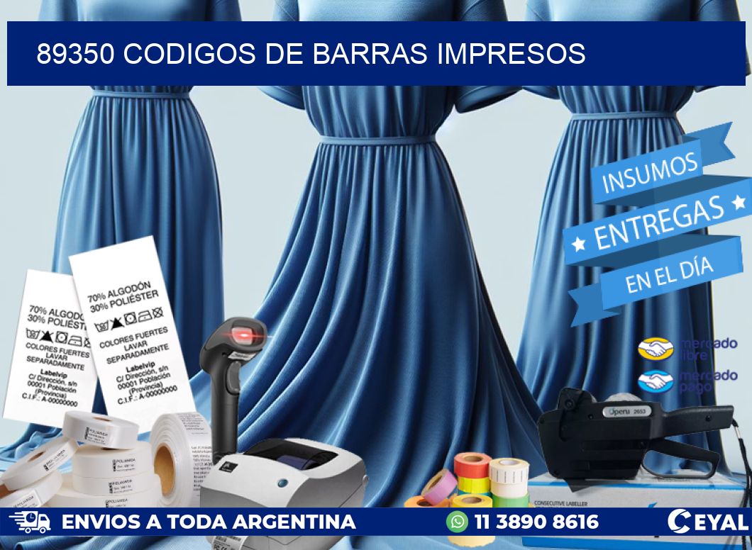 89350 Codigos de barras impresos