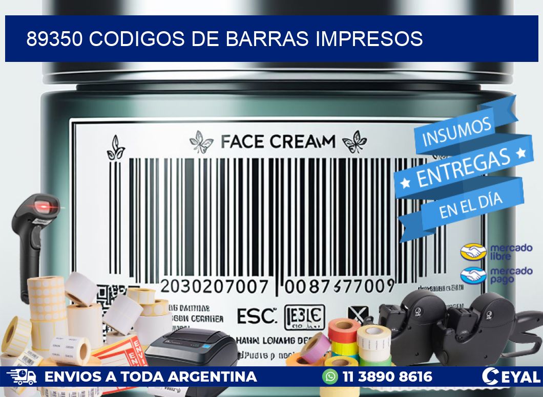 89350 Codigos de barras impresos