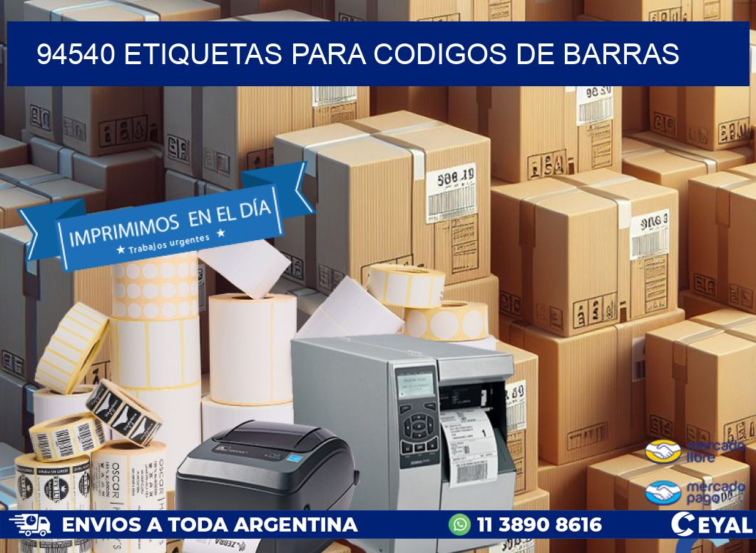 94540 ETIQUETAS PARA CODIGOS DE BARRAS