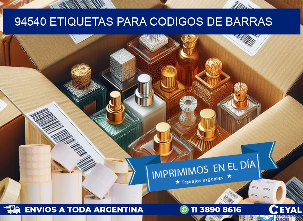 94540 ETIQUETAS PARA CODIGOS DE BARRAS