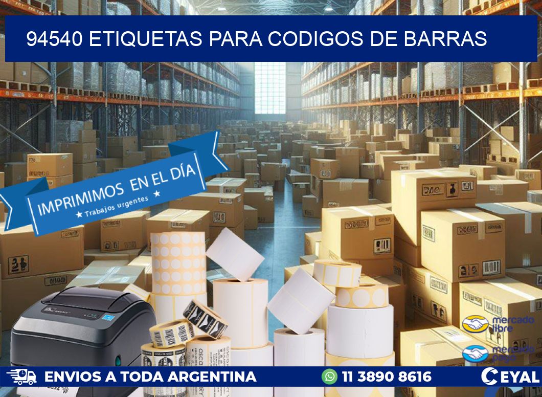 94540 ETIQUETAS PARA CODIGOS DE BARRAS