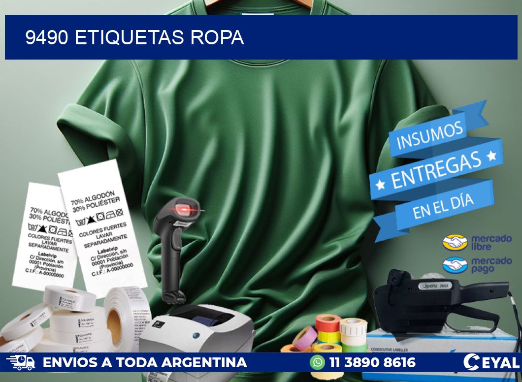 9490 ETIQUETAS ROPA