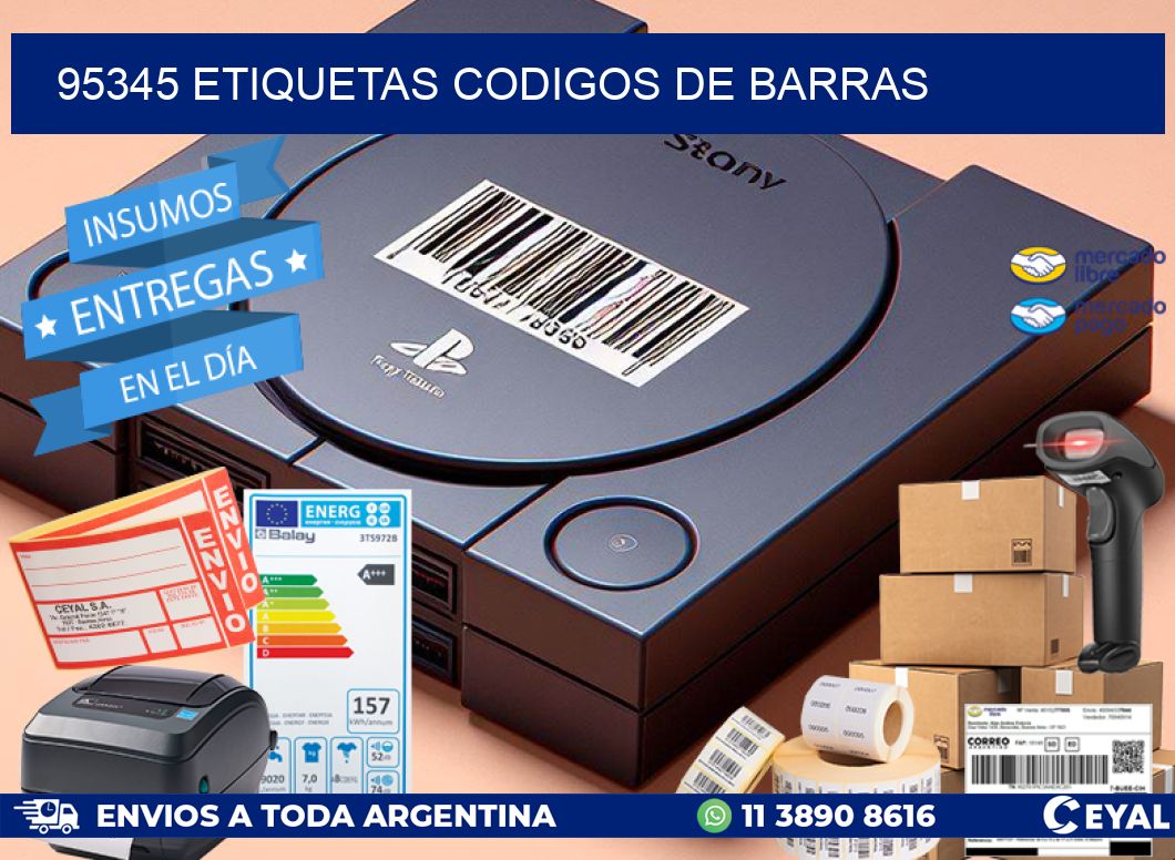 95345 etiquetas codigos de barras