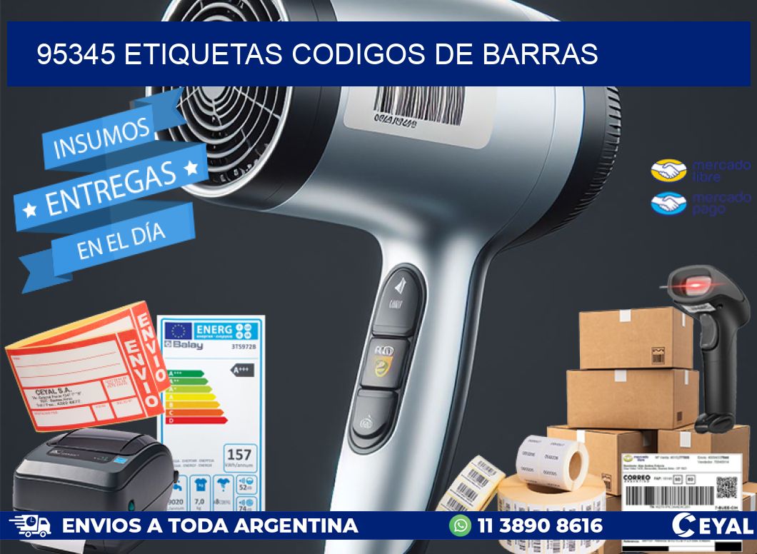 95345 etiquetas codigos de barras