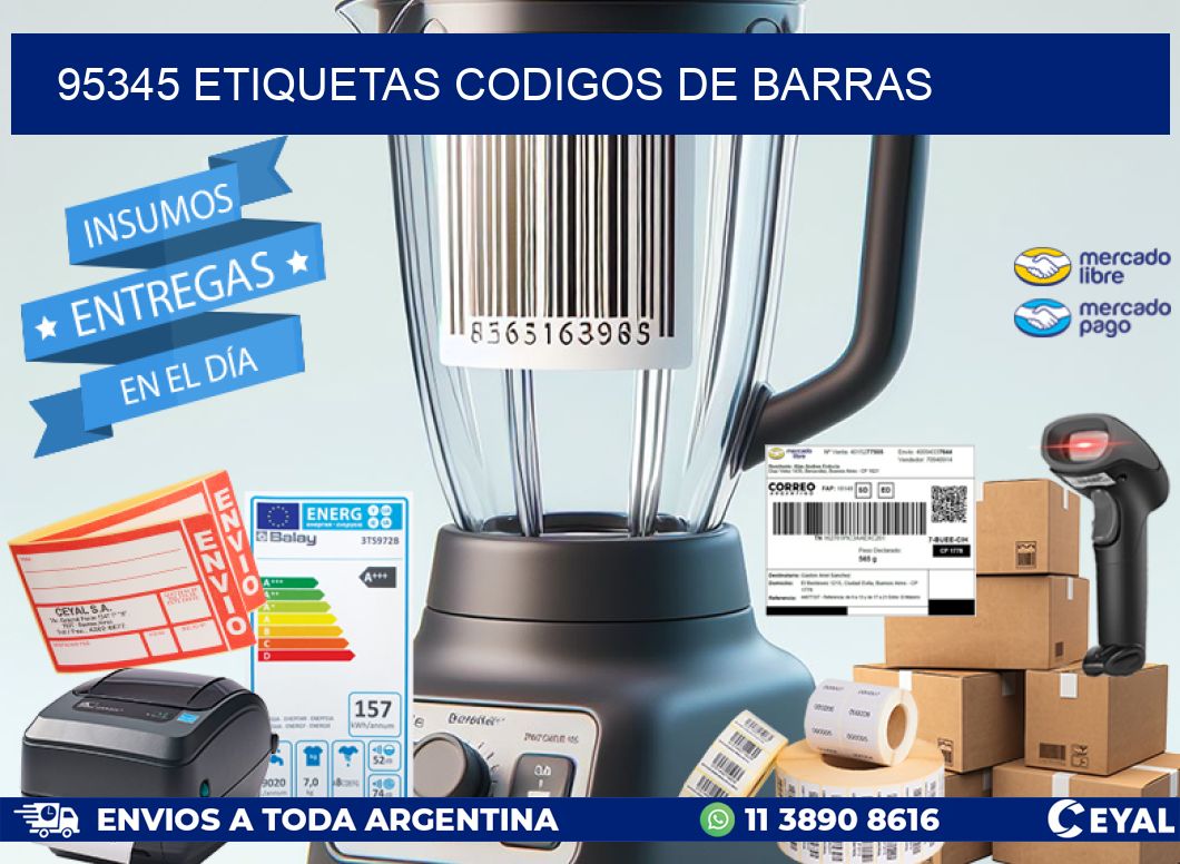 95345 etiquetas codigos de barras