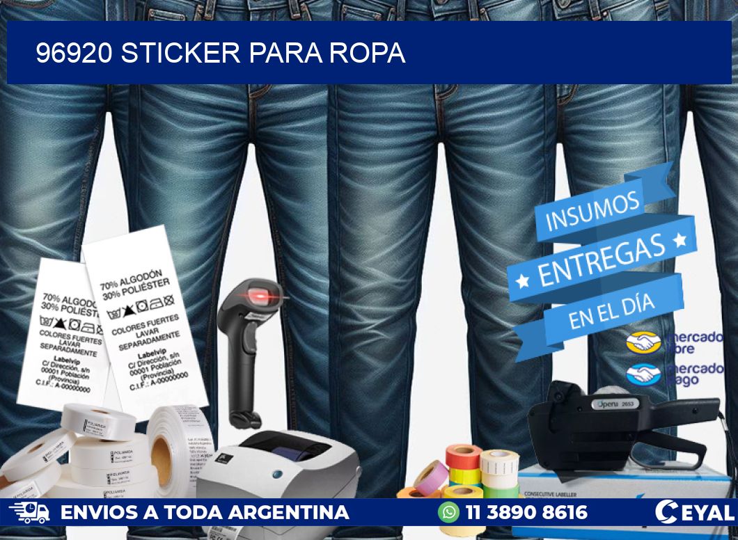 96920 STICKER PARA ROPA